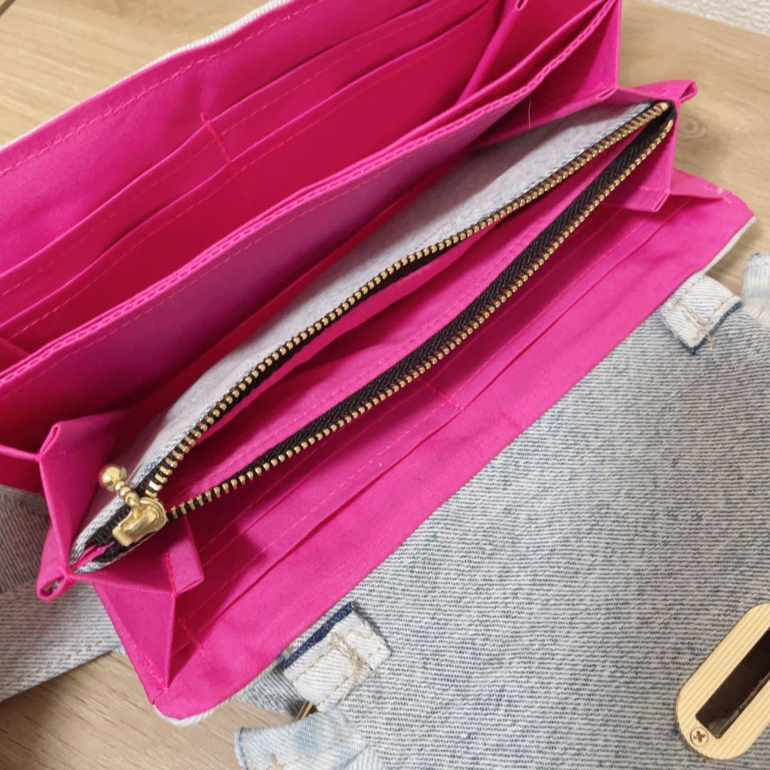 デニム リメイク フリル ウォレット ショルダー 2点セット