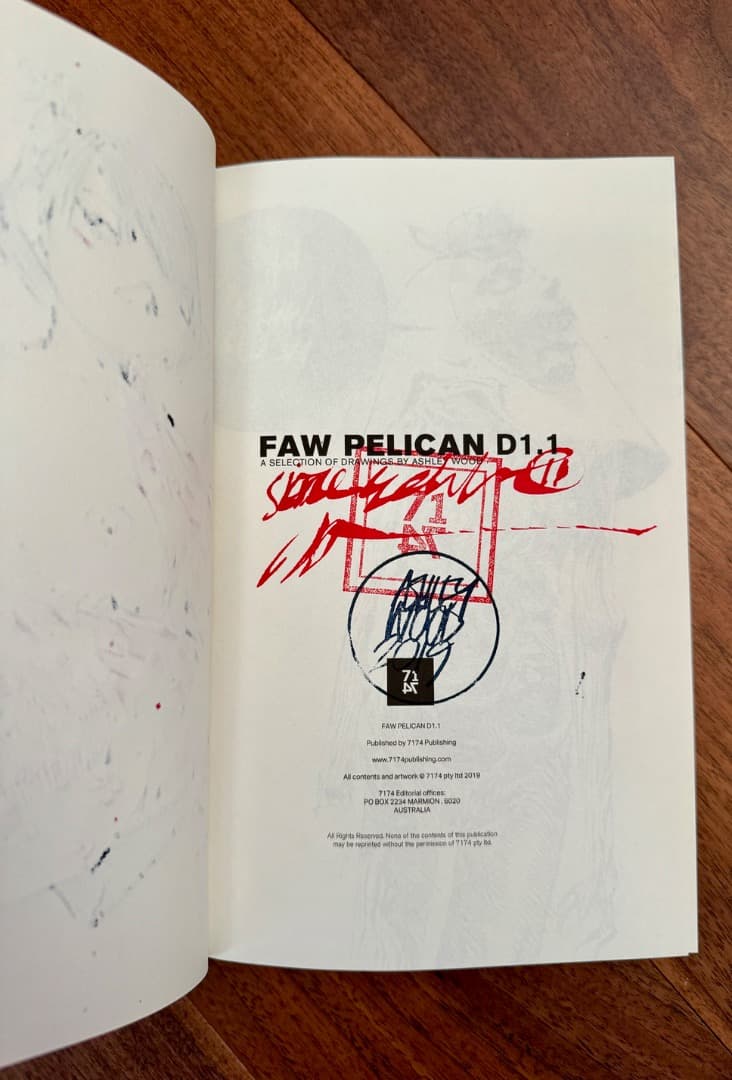 Ashley Wood FAW PELICAN D1.1 原画&サイン入 限定本