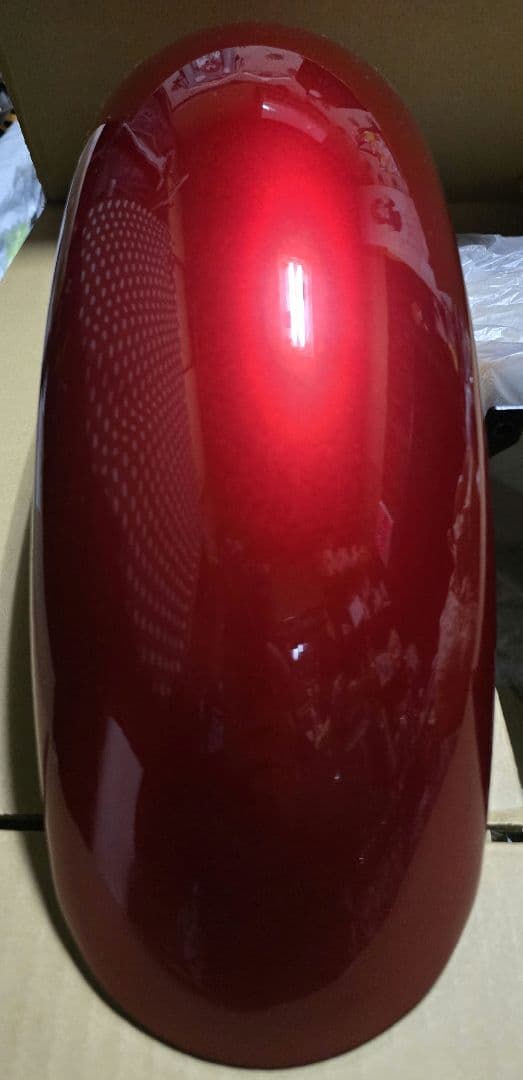 ドラッグスター400 タンク フェンダー セット レッド ホワイトストライプ