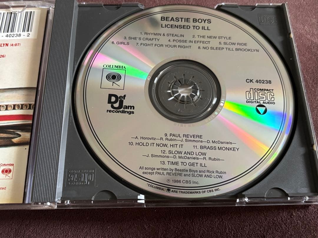 レア　ビースティ・ボーイズBeastie Boys直筆サインCD ラップ　ロック