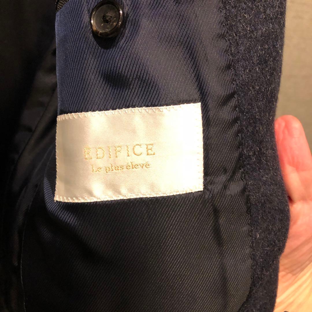 EDIFICE（エディフィス）ウールカシミヤチェスターコート ネイビー