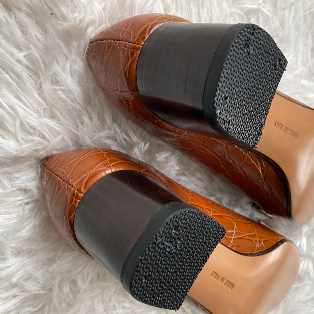 フェラガモ　 ローヒール　新品未使用　美品　24cm ヒール4cm