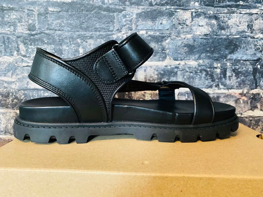 COACH プラットホームサンダル 27cm CAP67 BLK コーチ