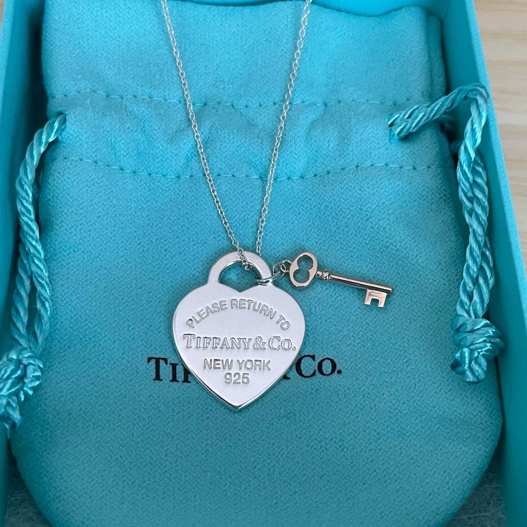 ティファニー ハートタグ キー ペンダント ネックレス　L