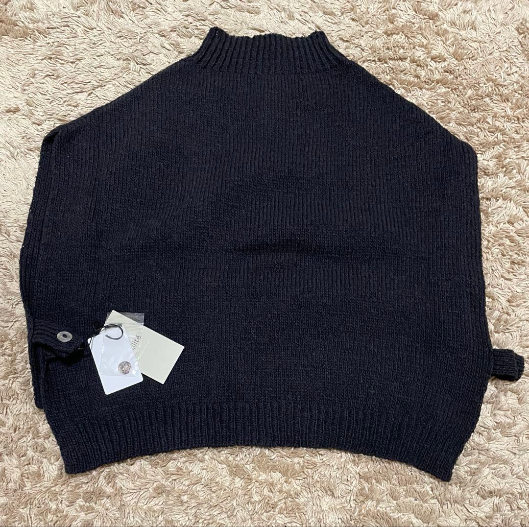 【試着のみ・タグ付き】utilite ユティリテ ペルーニットベスト　ブラック