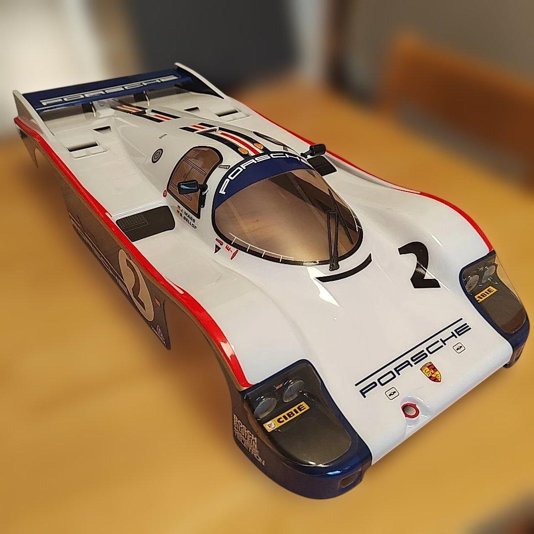 そ*）様 タミヤ　ポルシェ956 塗装済みボディセット　ロスマンズ対応タイプ