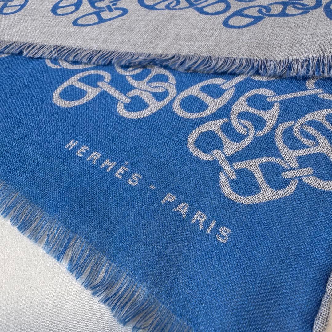 【ほぼ新品】 エルメス ナウーサ シェーヌダンクル ストール マフラー