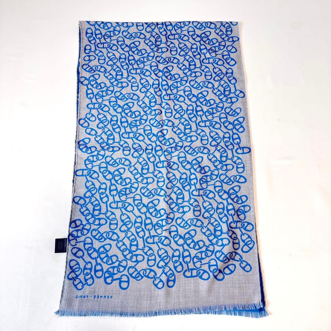 【ほぼ新品】 エルメス ナウーサ シェーヌダンクル ストール マフラー