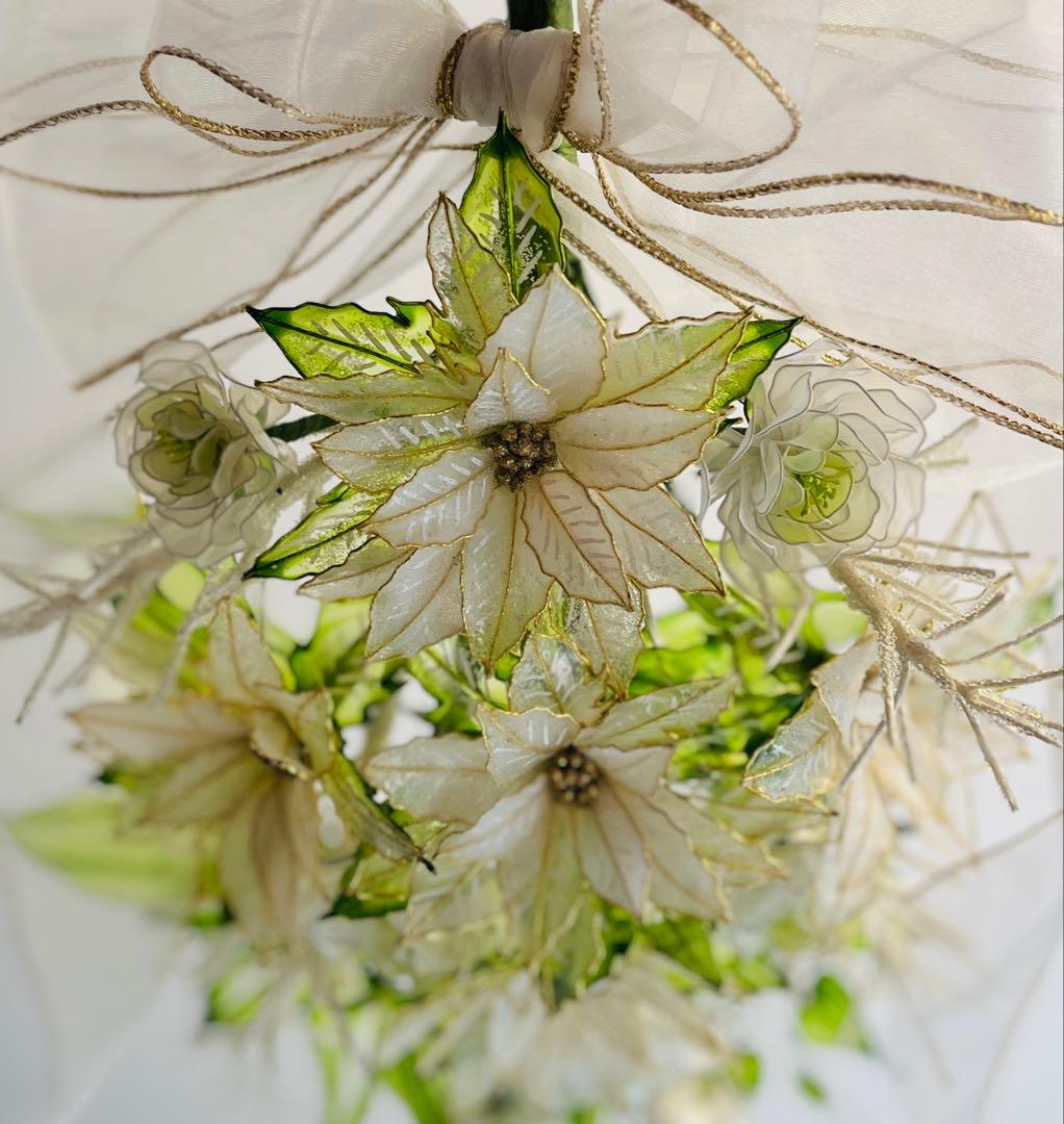 アメリカンフラワー　ディップフラワー　NO.193（ポインセチア・サマースノー）