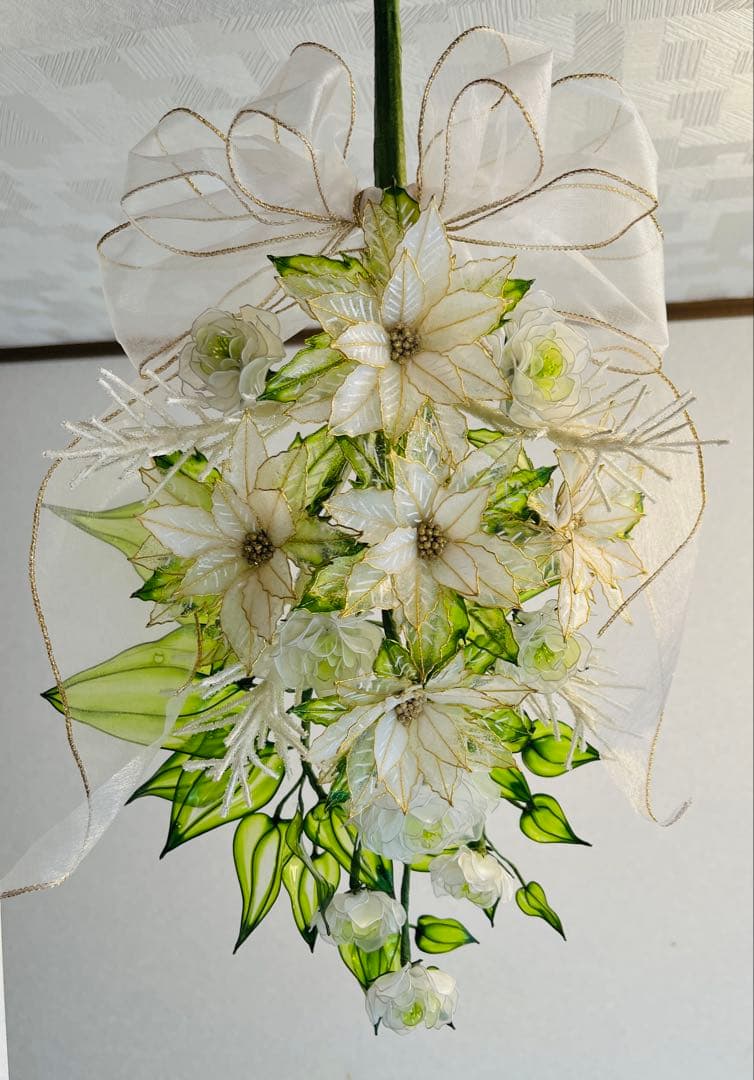 アメリカンフラワー　ディップフラワー　NO.193（ポインセチア・サマースノー）