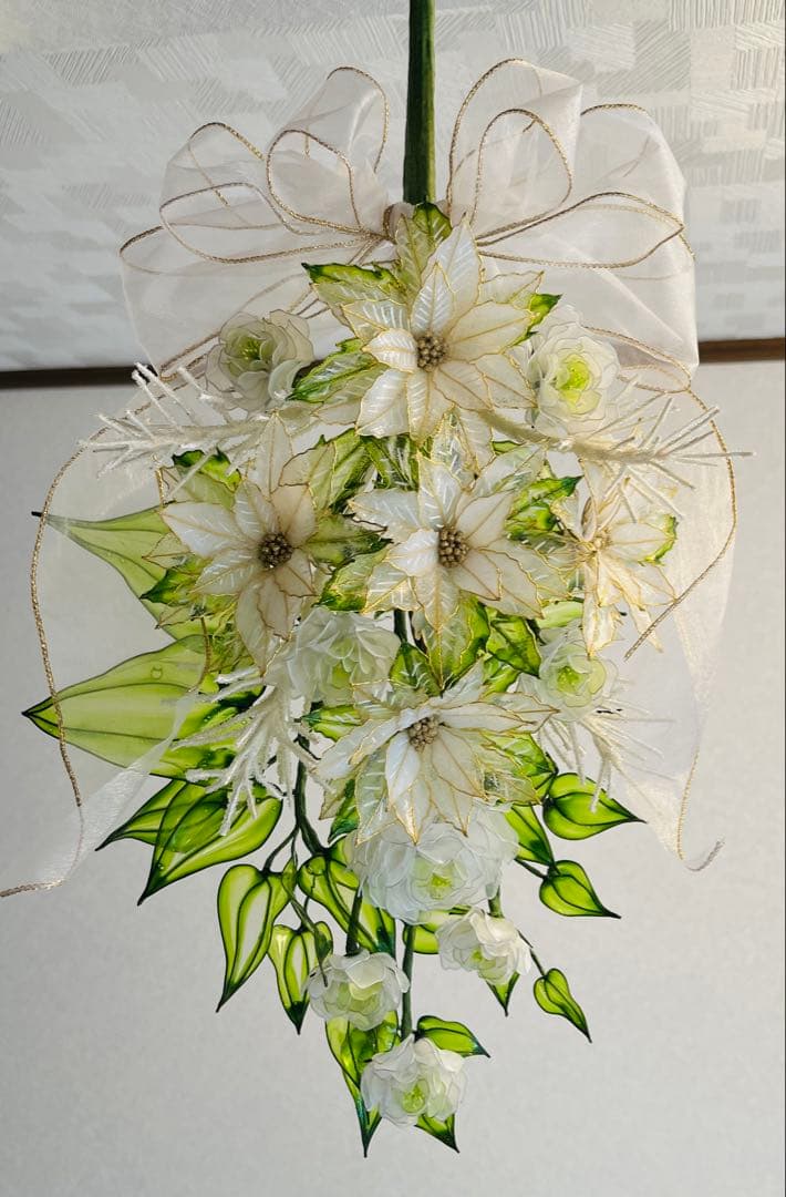 アメリカンフラワー　ディップフラワー　NO.193（ポインセチア・サマースノー）