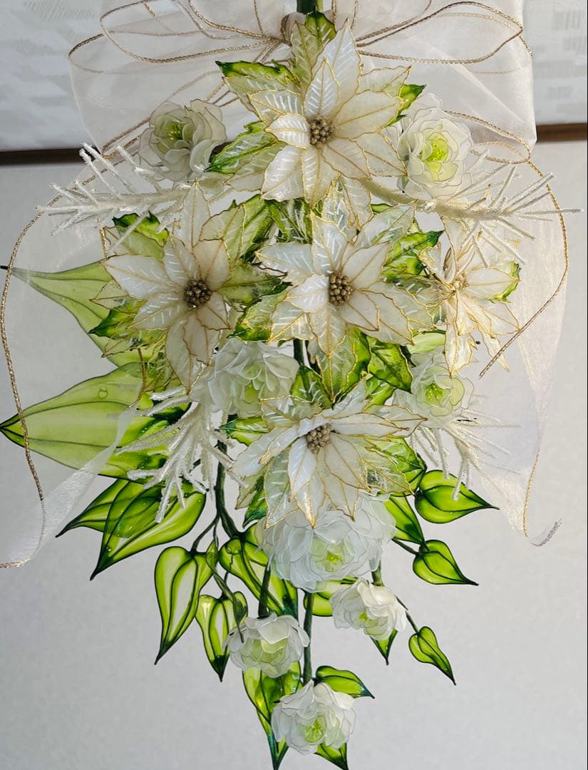 アメリカンフラワー　ディップフラワー　NO.193（ポインセチア・サマースノー）