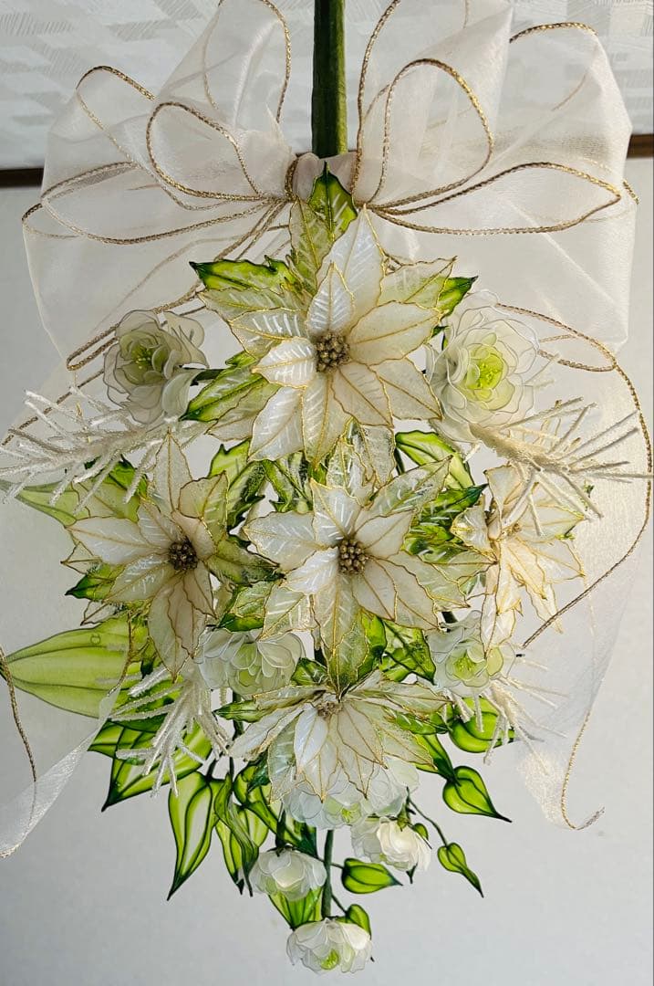 アメリカンフラワー　ディップフラワー　NO.193（ポインセチア・サマースノー）