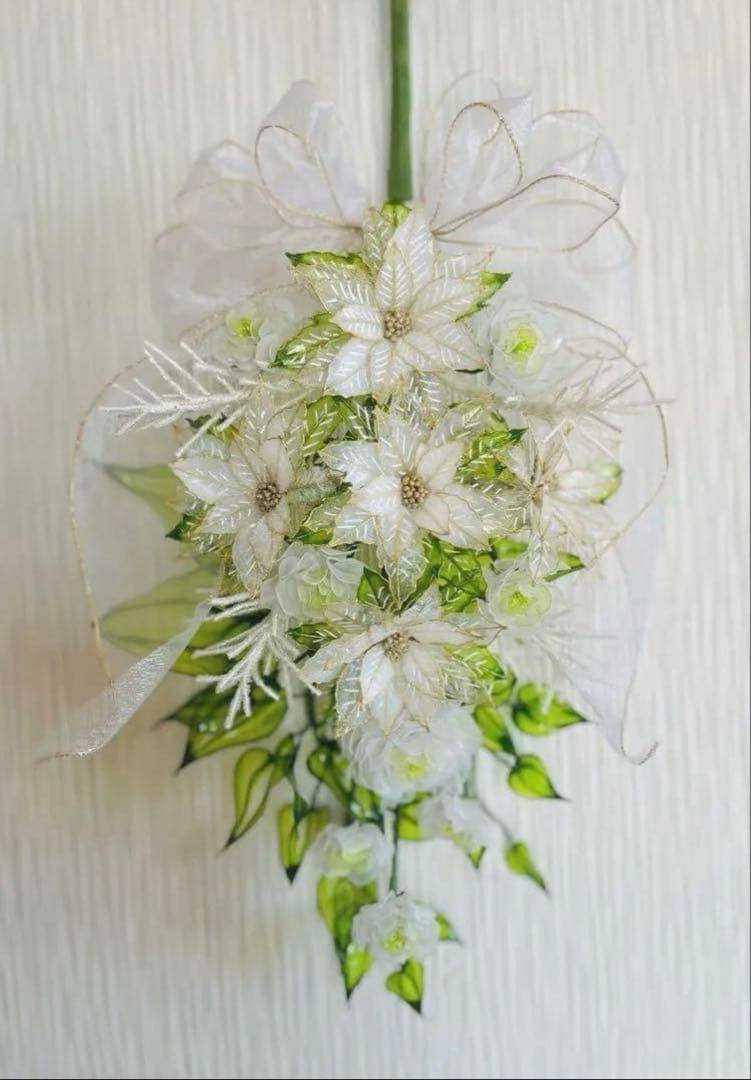 アメリカンフラワー　ディップフラワー　NO.193（ポインセチア・サマースノー）