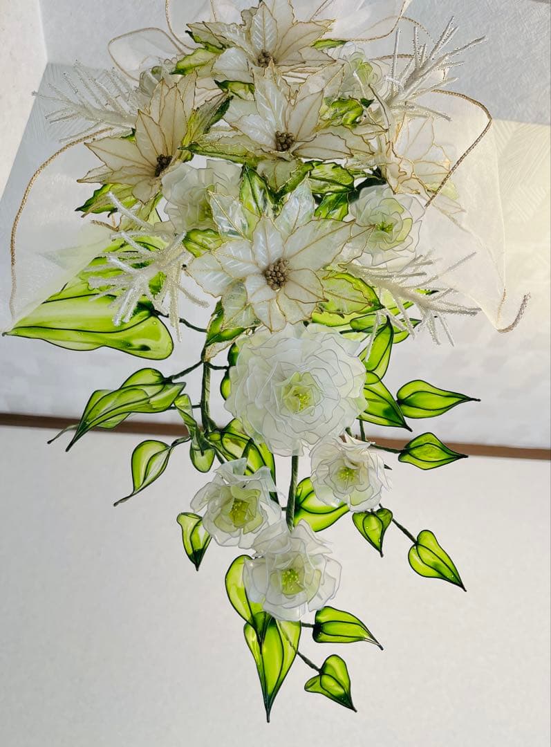 アメリカンフラワー　ディップフラワー　NO.193（ポインセチア・サマースノー）