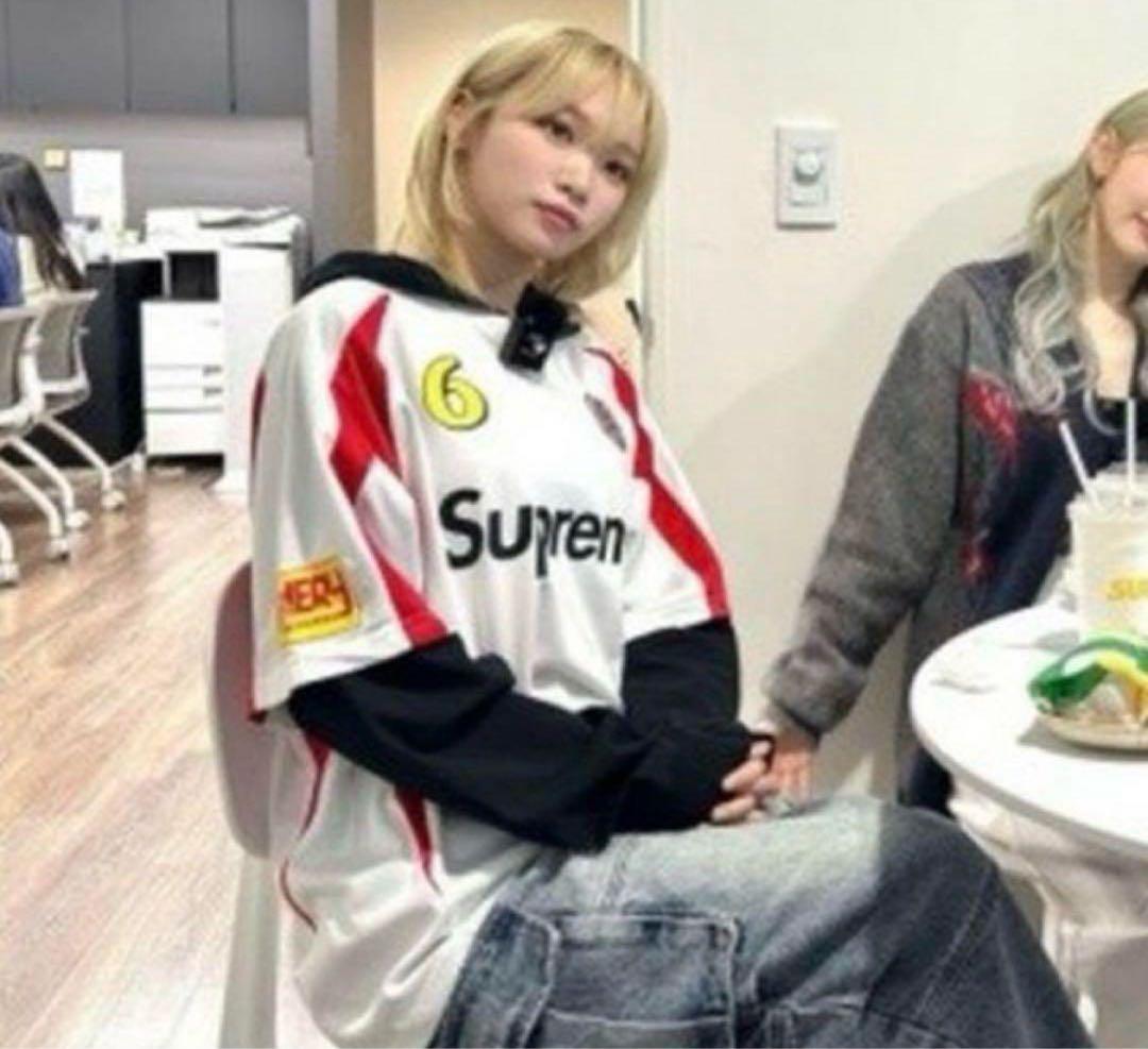 美品　Supreme Hooded Soccer Jersey black S