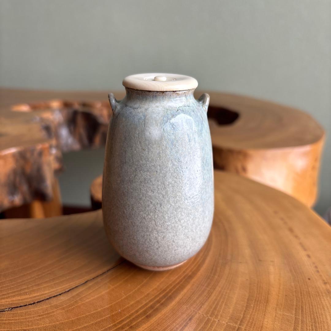 赤膚焼 古瀬尭三作 仕覆付 茶道具 共箱