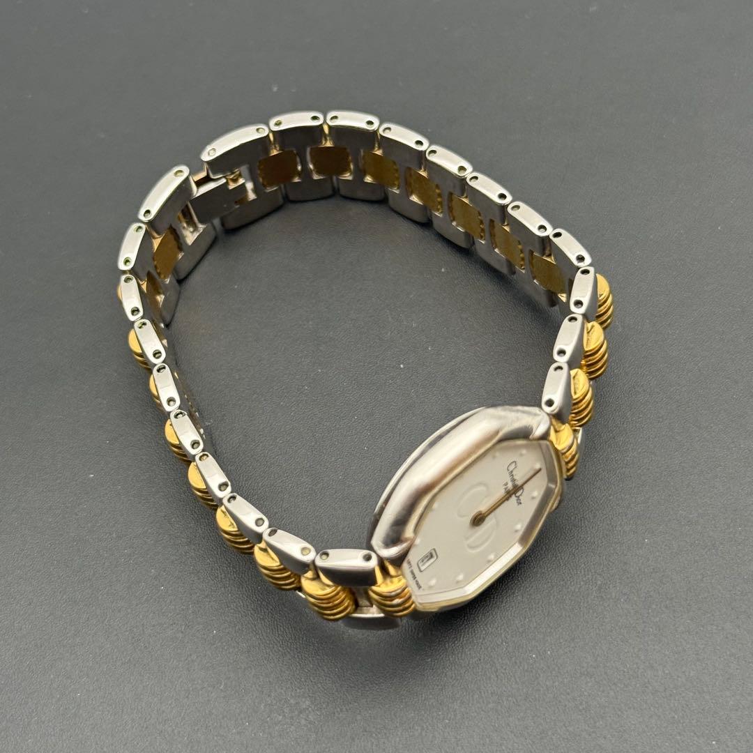 希少✨ディオール CD 腕時計 オクタゴン コンビカラー デイト クォーツ