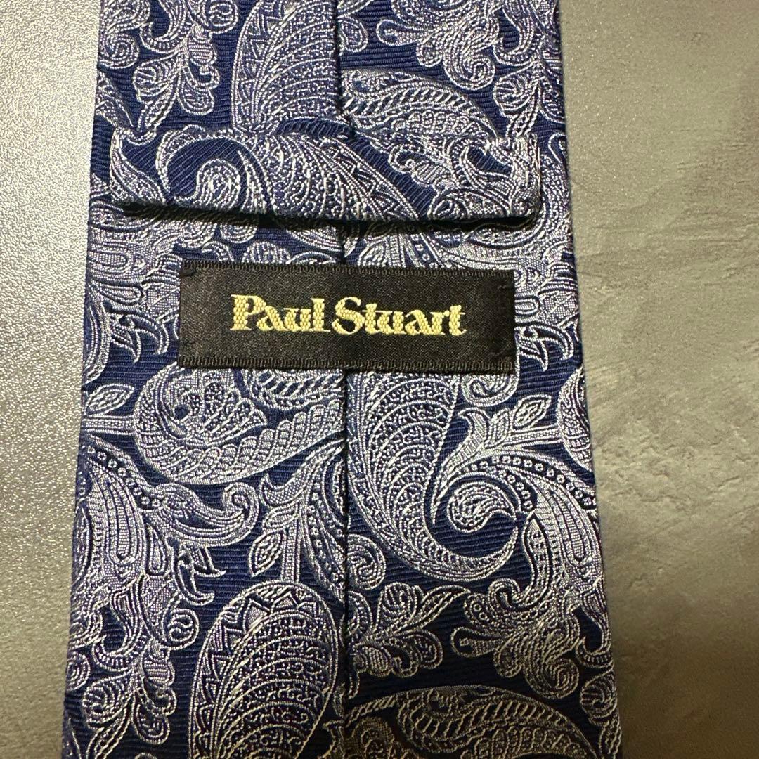 PaulStuart ネクタイ ペイズリー ネイビー ポールスチュアート 英国