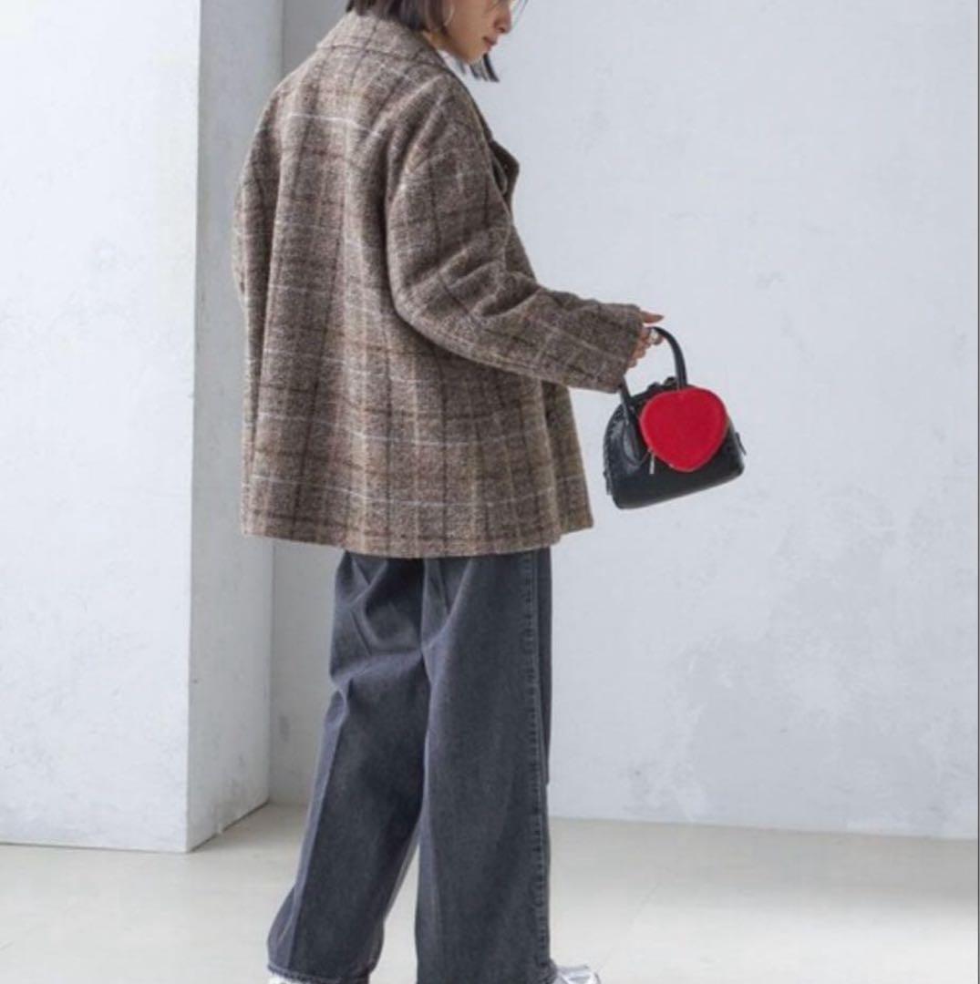 SHIPS ストライバーチェックコート 36