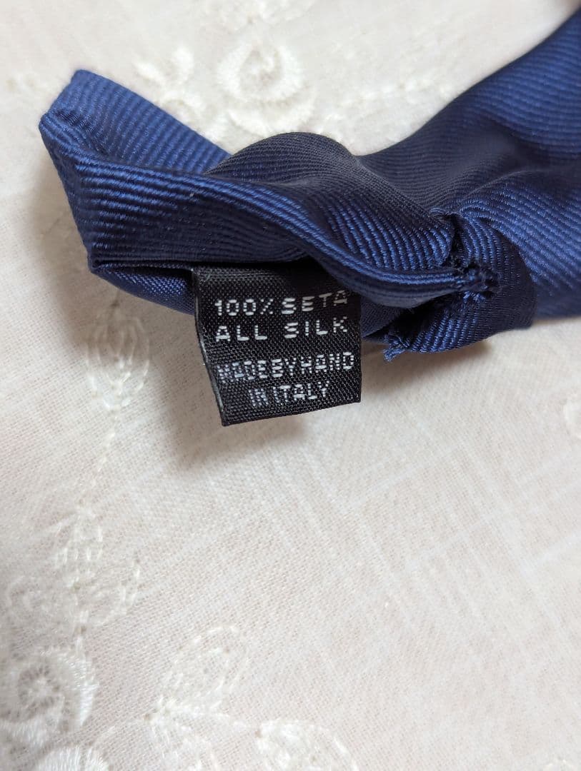 新品未使用★マリネッラ　シルクタイ　ネイビー　ソリッドタイ