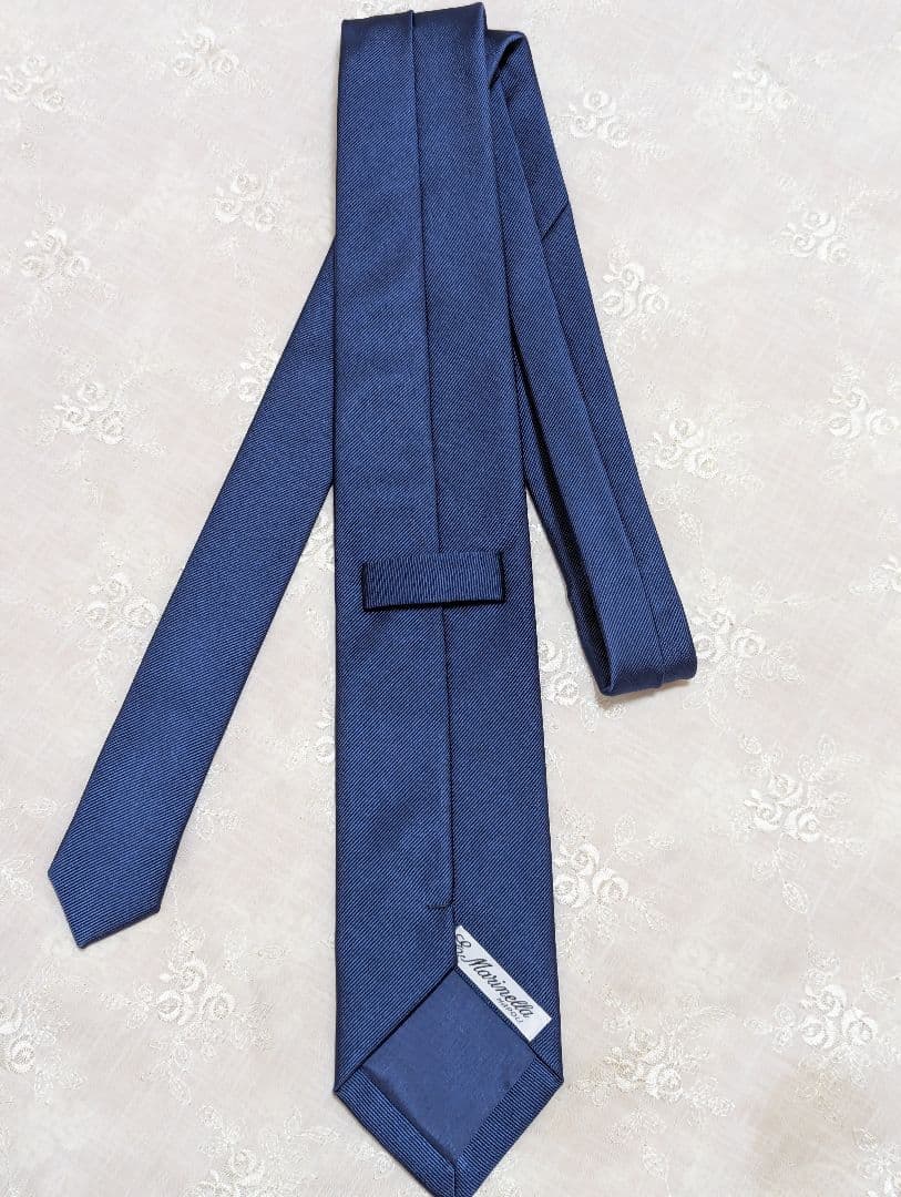 新品未使用★マリネッラ　シルクタイ　ネイビー　ソリッドタイ