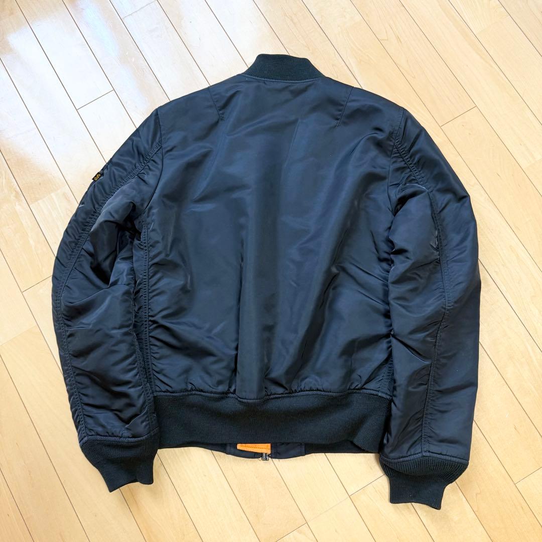 アルファma1 ジャケット フライトジャケット MA-1 ブラック 黒 S