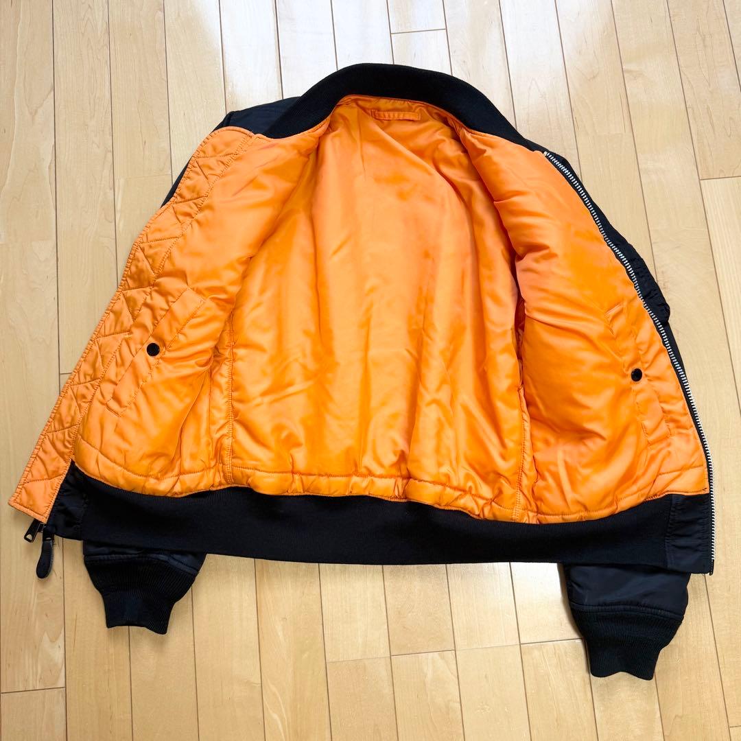 アルファma1 ジャケット フライトジャケット MA-1 ブラック 黒 S