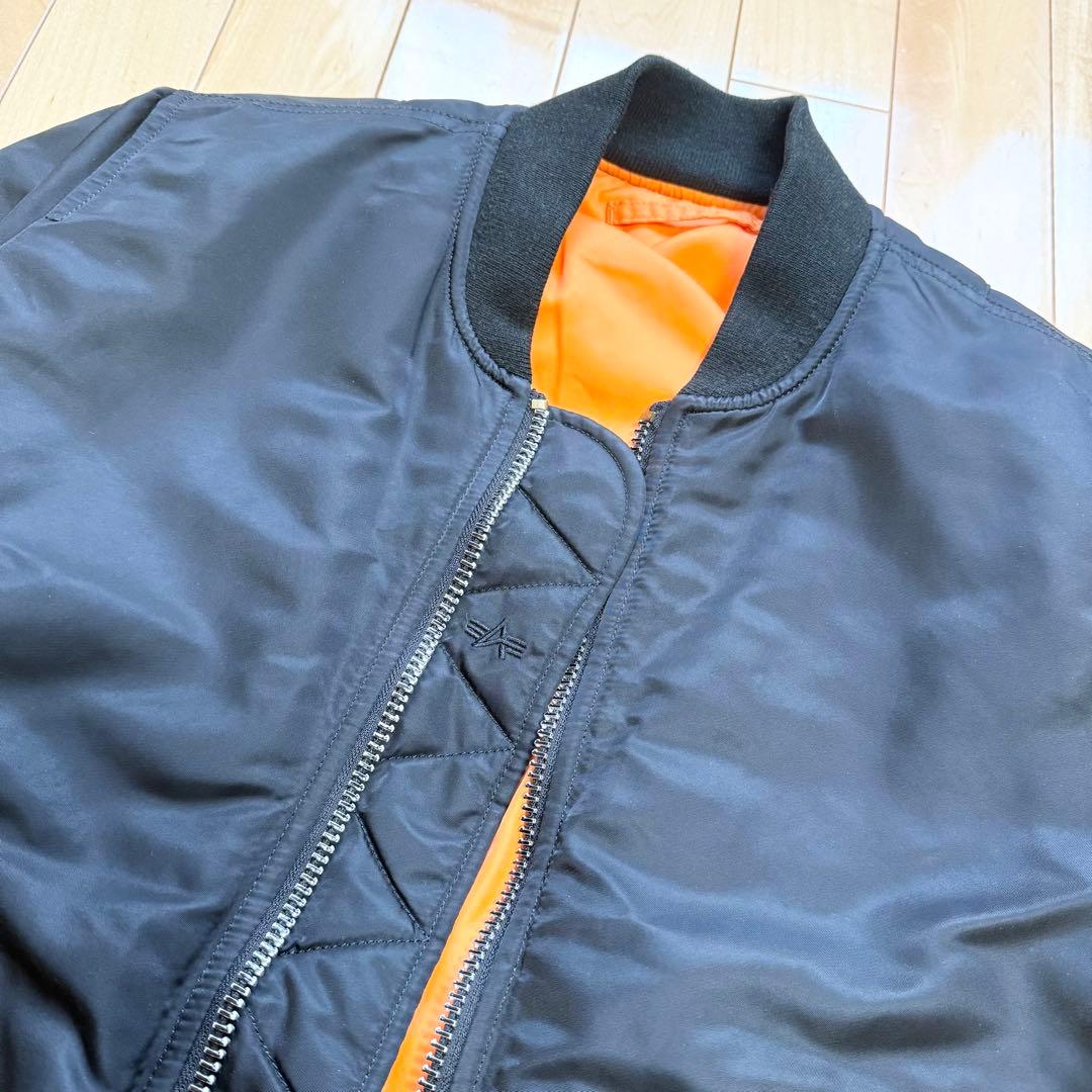 アルファma1 ジャケット フライトジャケット MA-1 ブラック 黒 S