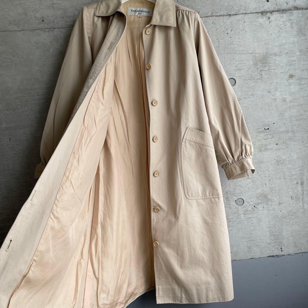 イヴサンローラン　ステンカラーコート　スプリングコート