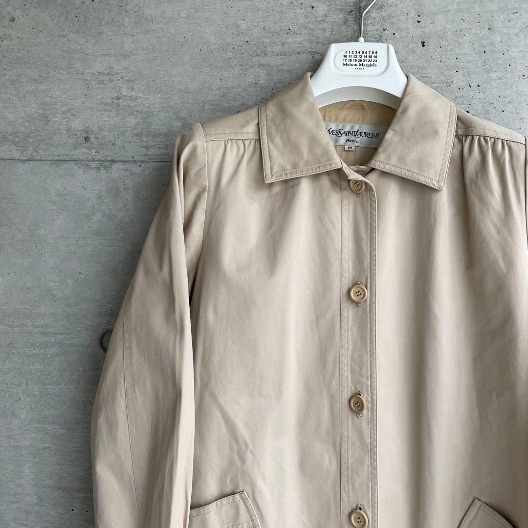 イヴサンローラン　ステンカラーコート　スプリングコート