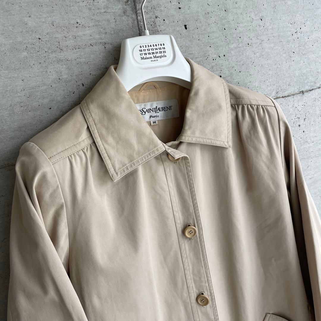 イヴサンローラン　ステンカラーコート　スプリングコート