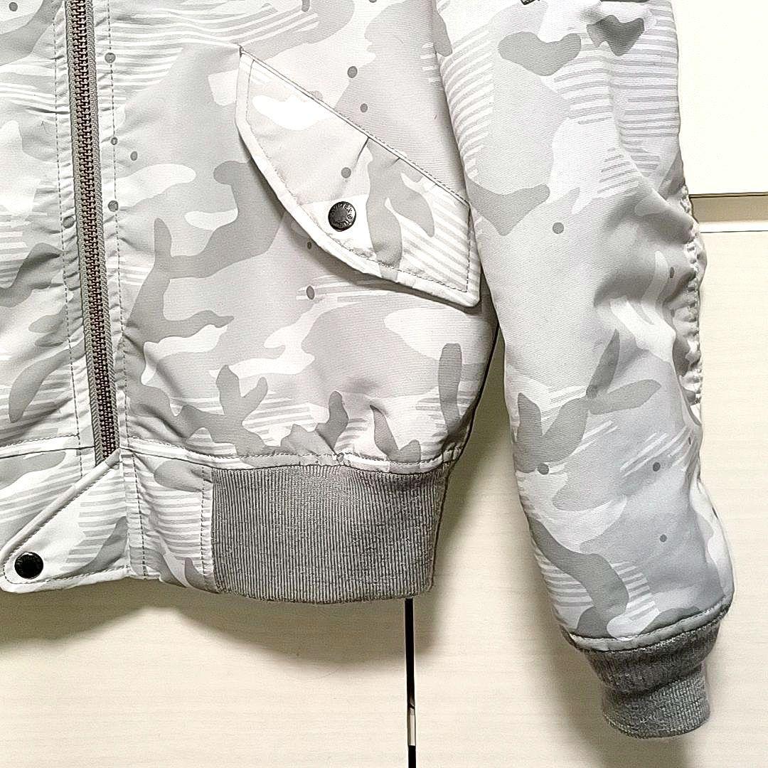 美品★AVIREX　L-2B　フライトジャケット　刺繍　ワッペン　シルバーグレー