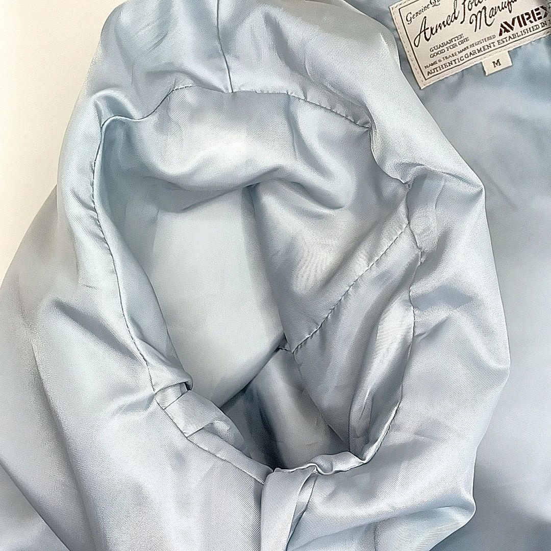 美品★AVIREX　L-2B　フライトジャケット　刺繍　ワッペン　シルバーグレー