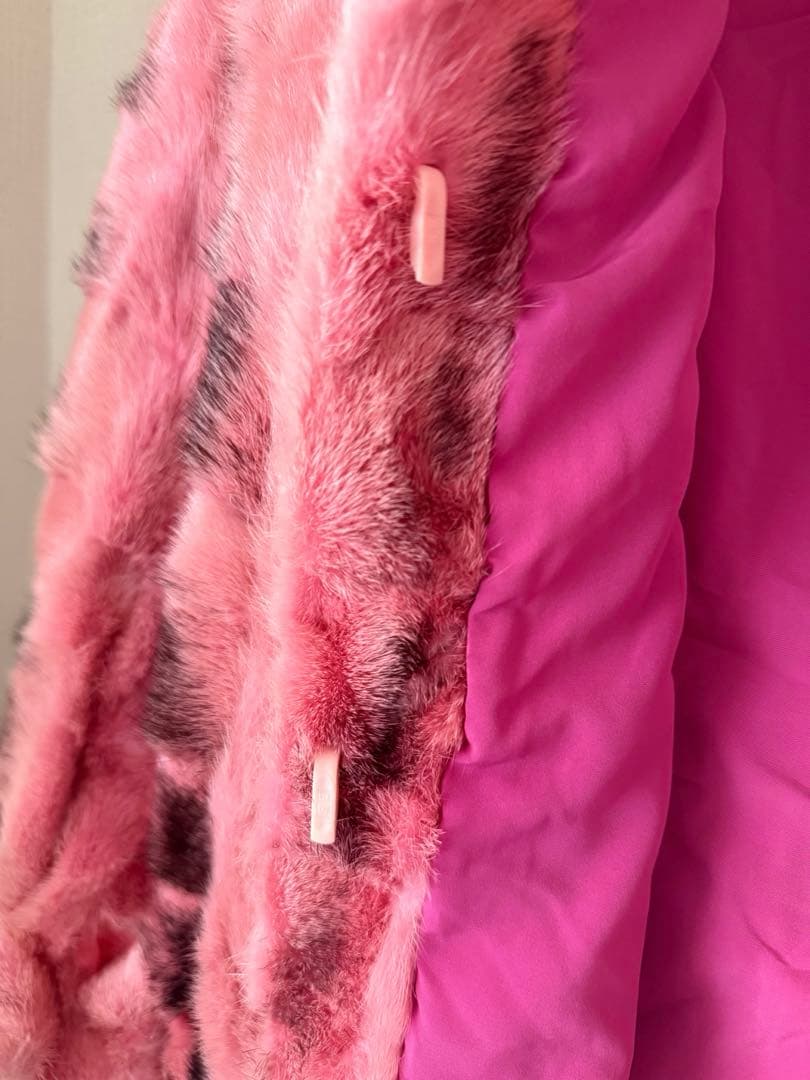 【未使用品】ピンク ミンクファー ショートコート 上質 高級感 華やか