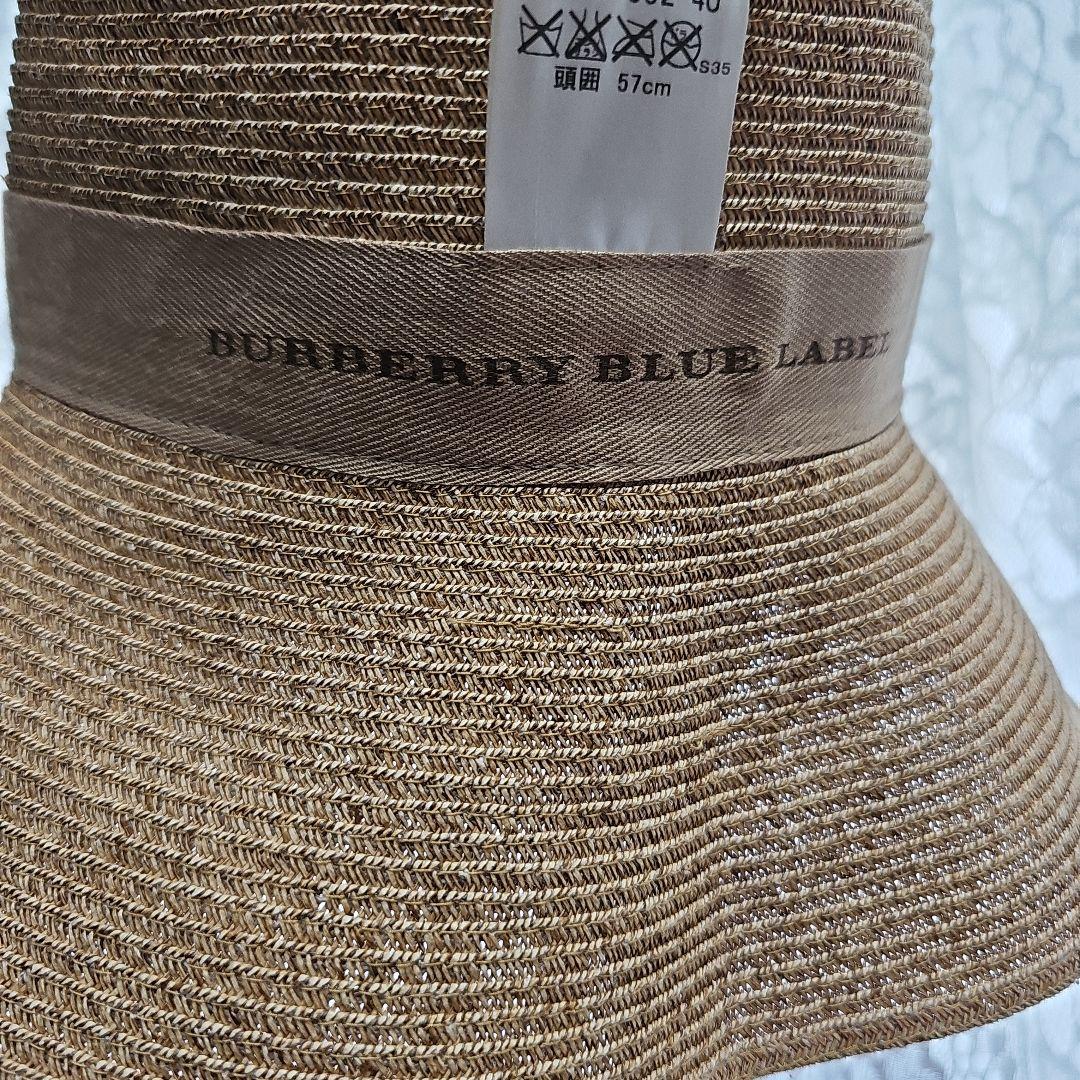 【美品】BURBERRY　 レディースストロー風ハット