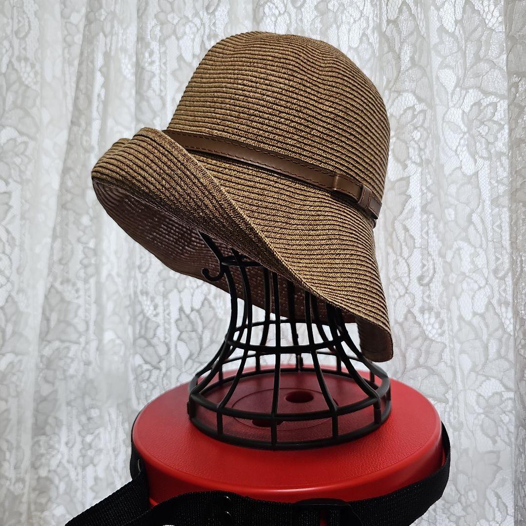【美品】BURBERRY　 レディースストロー風ハット