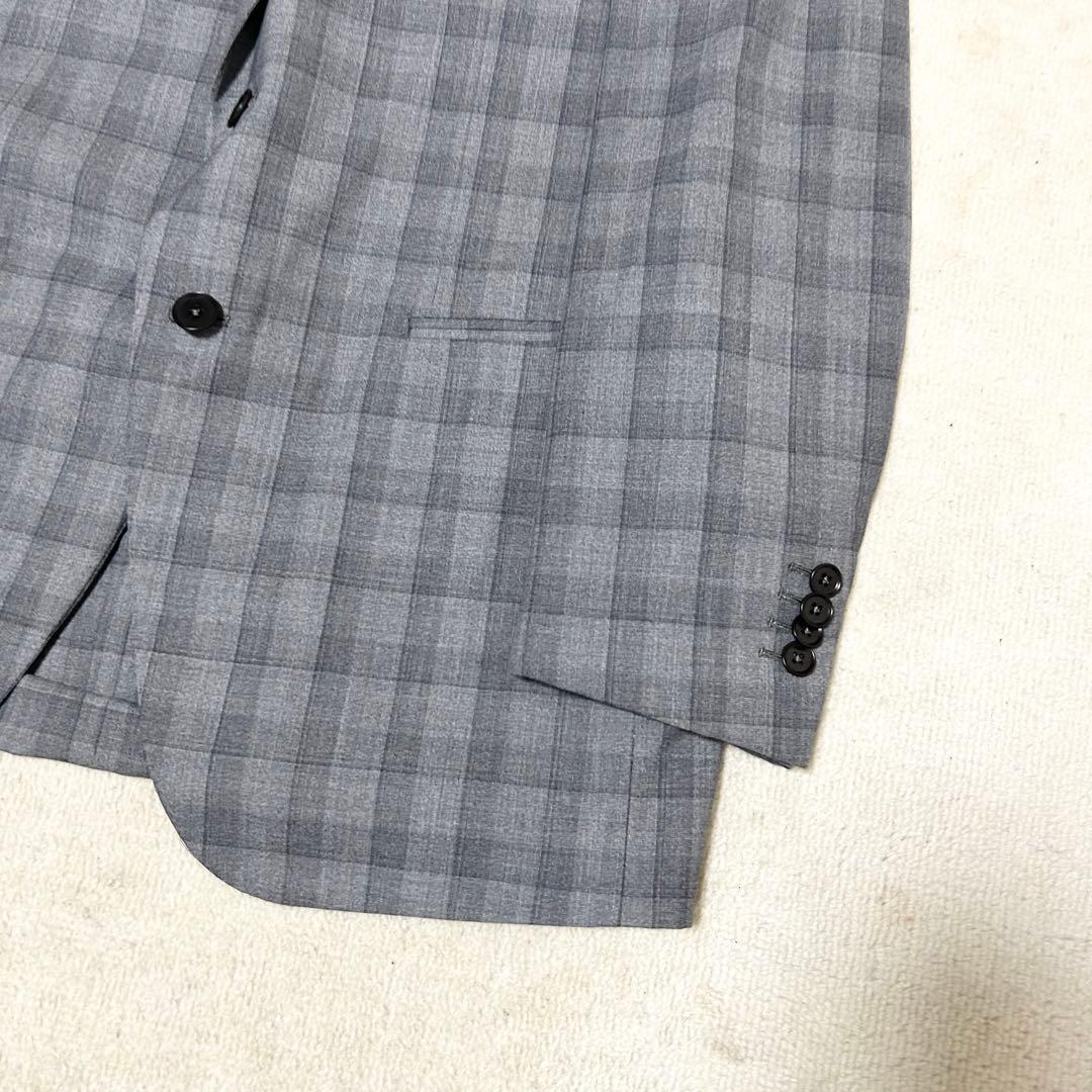 最高級美品　イザイア　ISAIA スーツセットアップ　グレー　グレンチェック
