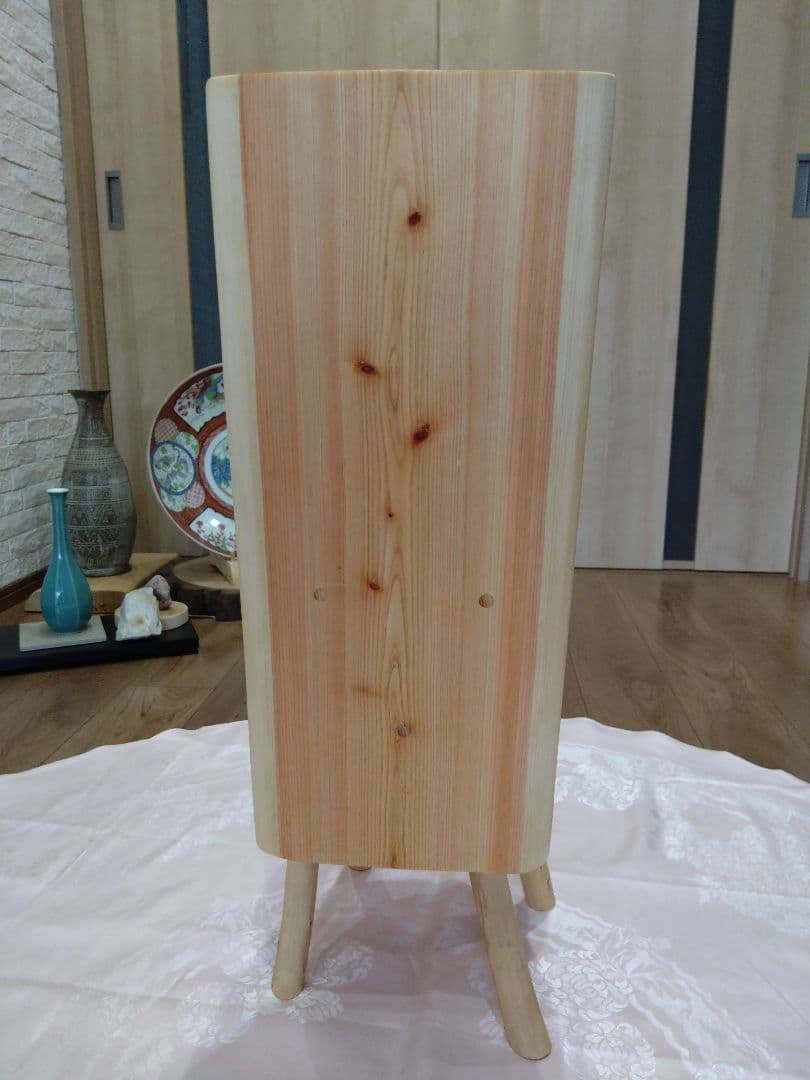 ピッツ❕木製 丸太風 椅子、インテリア台（88） 2脚セット