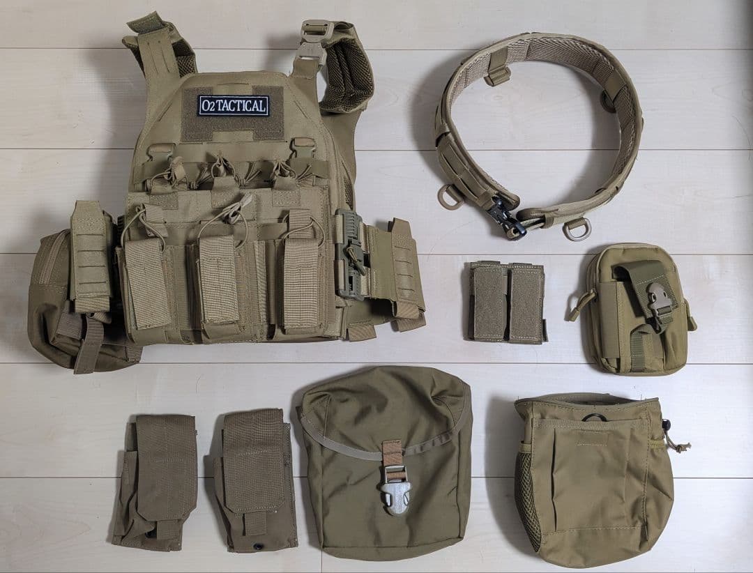 【中古現状品】サバゲー 装備品　 プレキャリ、タクティカルベルト、ポーチ類
