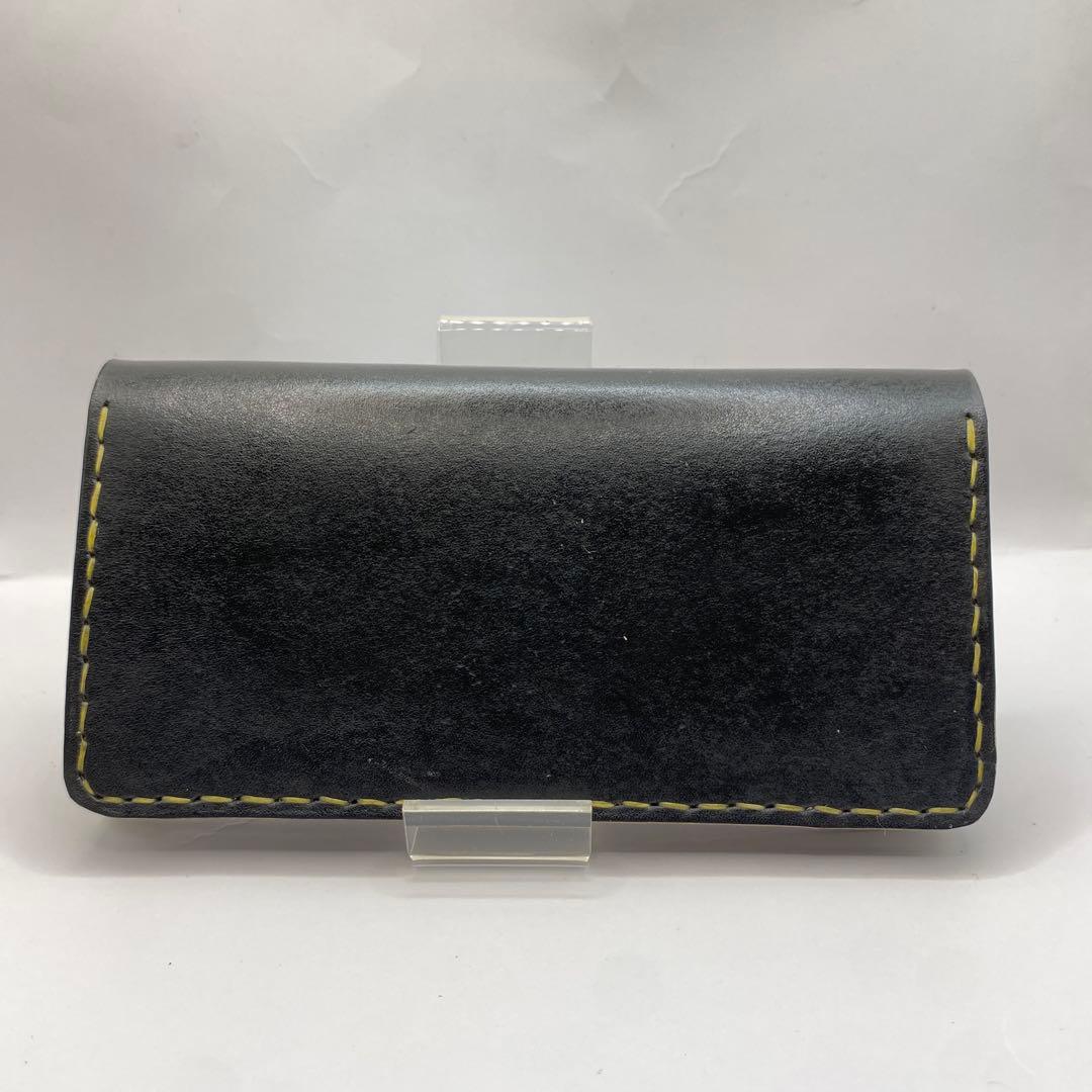 オマケ/ 無骨 本革丘染め 黒 長財布 /ブラック ロングトラッカーウォレット