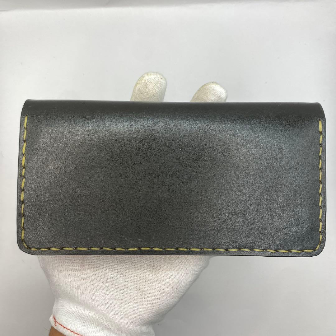 オマケ/ 無骨 本革丘染め 黒 長財布 /ブラック ロングトラッカーウォレット