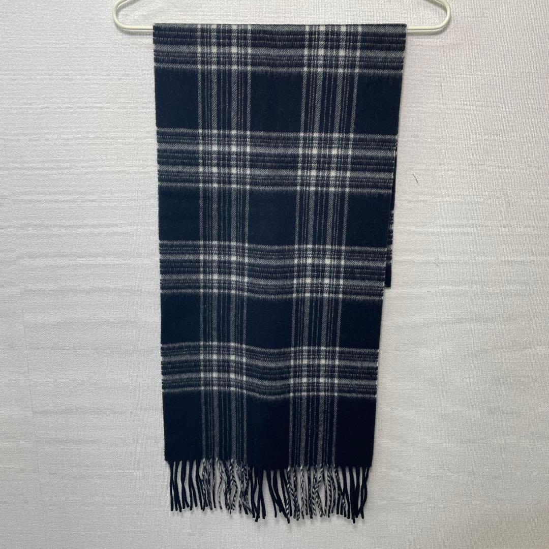TOM FORDトムフォード 新品　メンズ　マフラー　ブラックチェック