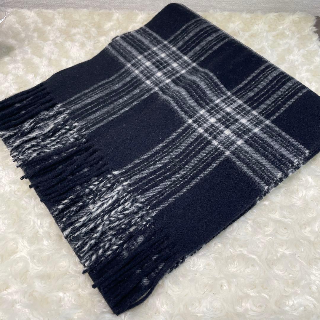 TOM FORDトムフォード 新品　メンズ　マフラー　ブラックチェック