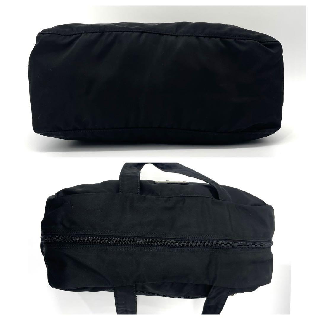 美品✨プラダ ナイロン 三角ロゴ ハンド トートバッグ 白タグ A4サイズ収納可