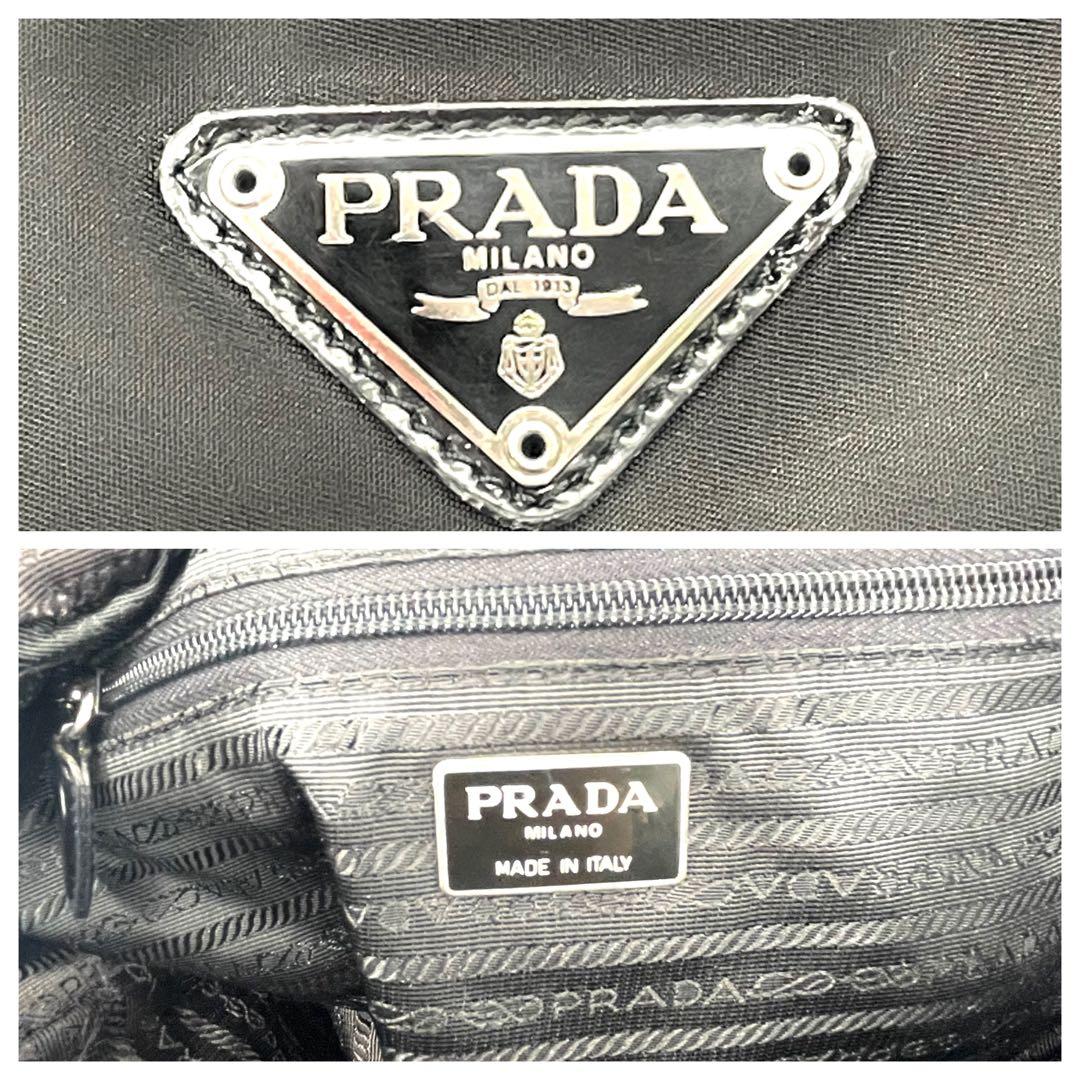 美品✨プラダ ナイロン 三角ロゴ ハンド トートバッグ 白タグ A4サイズ収納可