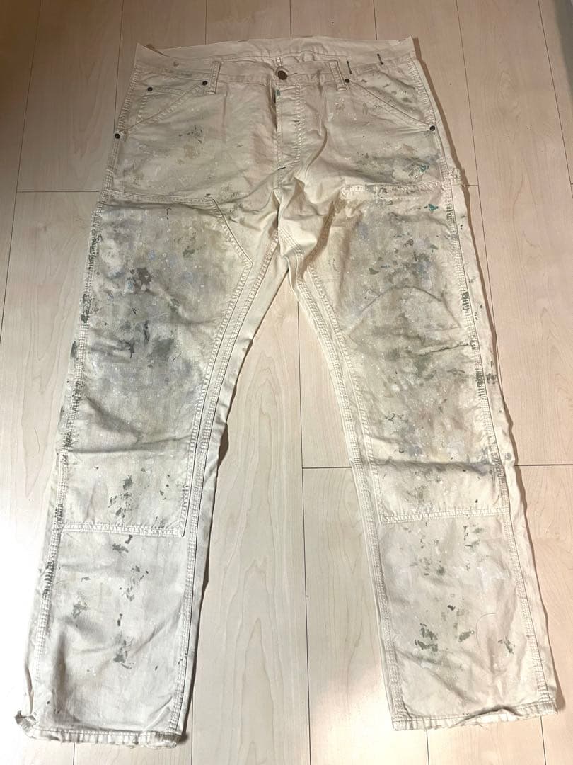 DENIM&SUPPLY ペンキ加工ダブルニーパンツ