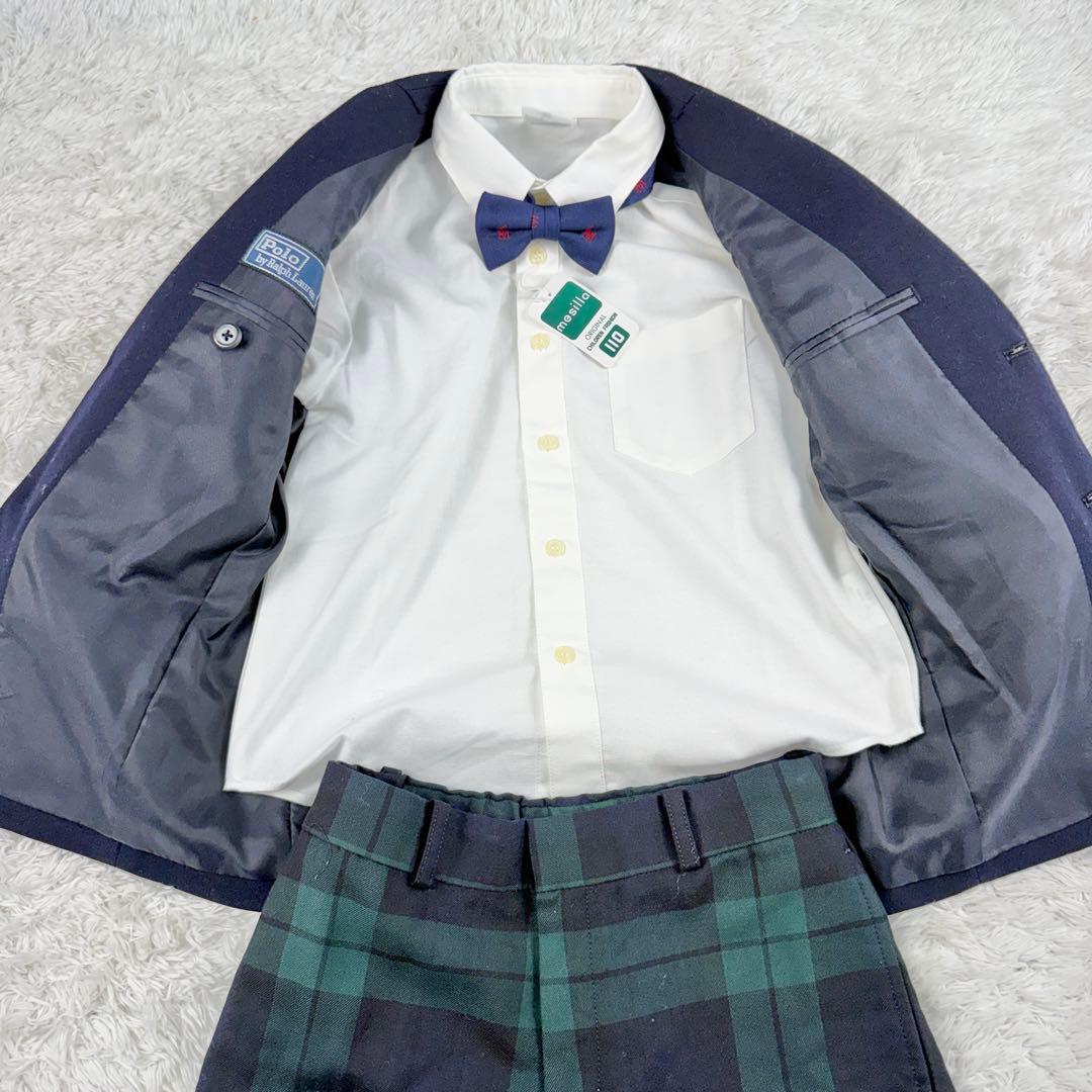 【未使用品】ポロラルフローレン フォーマル 110 紺ブレ 金ボタン 4点セット