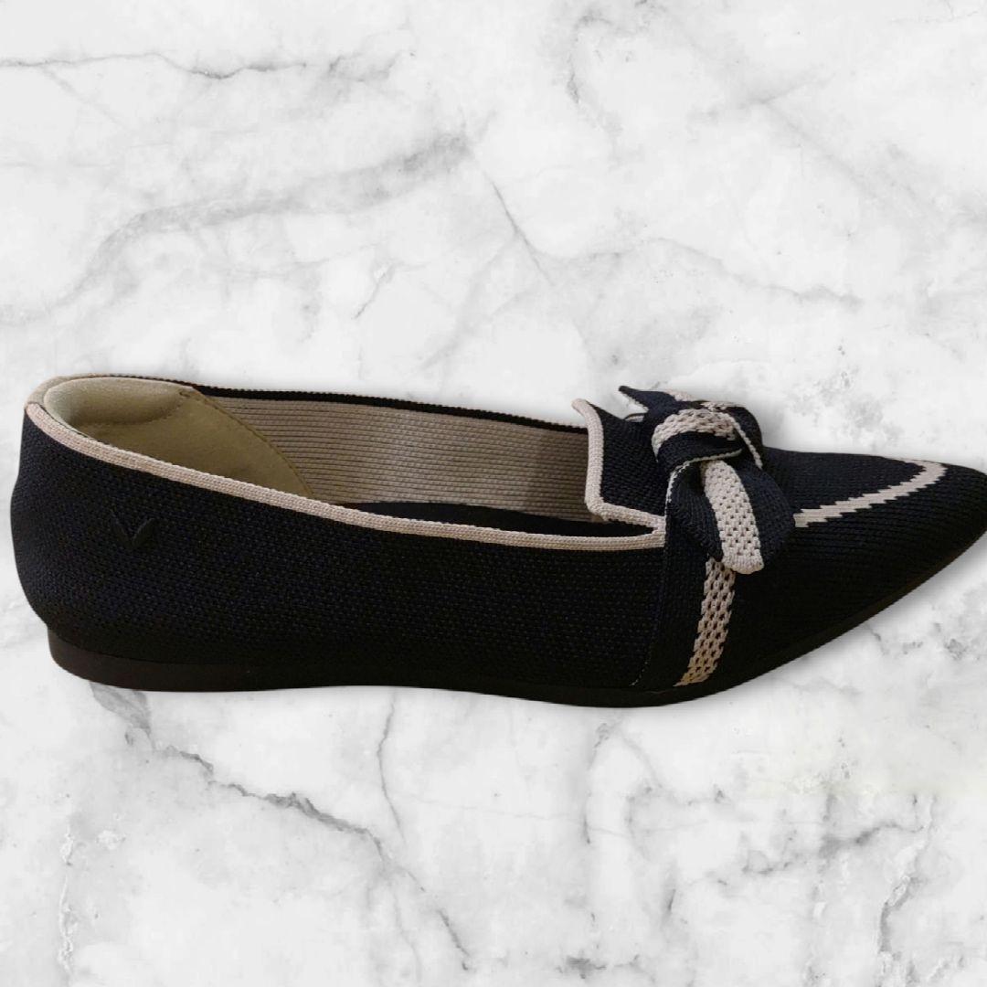 【極美品】VIVAIA Michelle ポインテッドトゥ リボン付きローファー