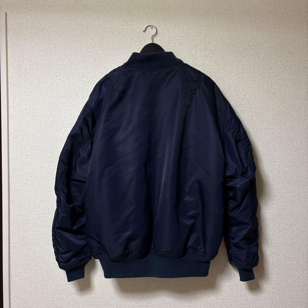 【希少】keboz ケボズ　MA-1 フライトジャケット ロゴ入り　ネイビー　L